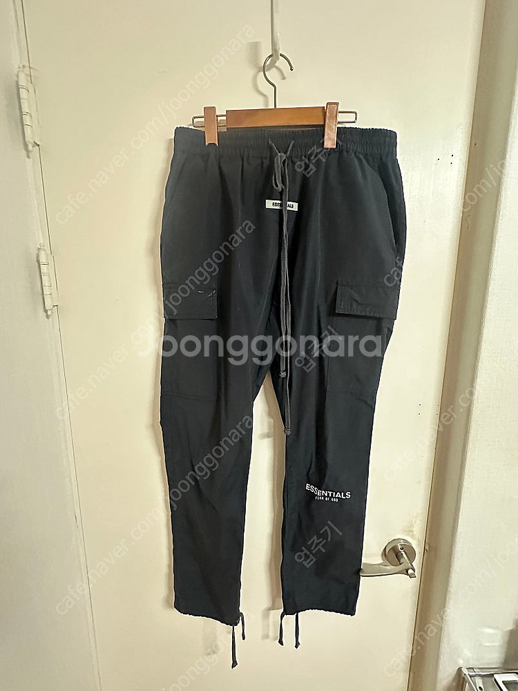 에센셜 피오갓 나일론 트랙 팬츠 L 검정--1